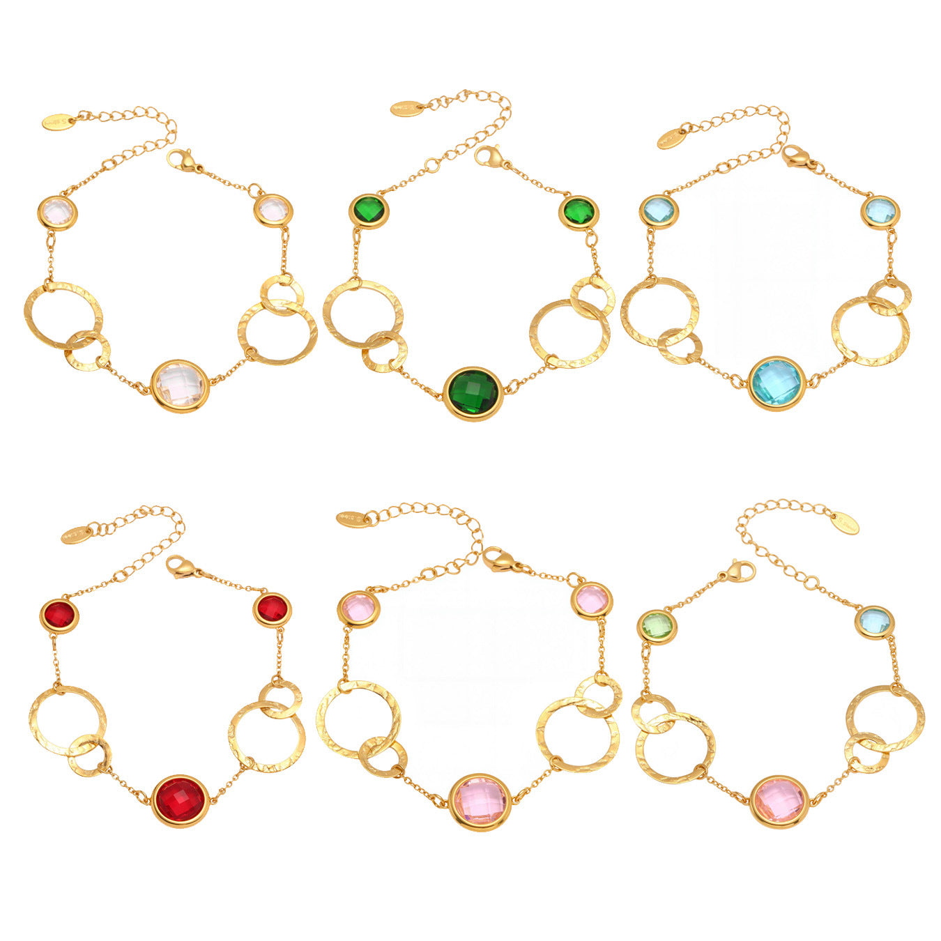 Planderful Czech Glass Ring Bracelet Women Elegant Jewelry