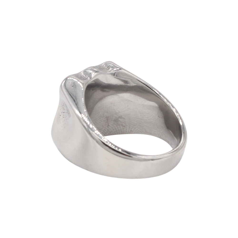 Planderful Jewelry Titanium Route 66 Ring For Men Vintage Retro Style Mens Ring Gift Idea