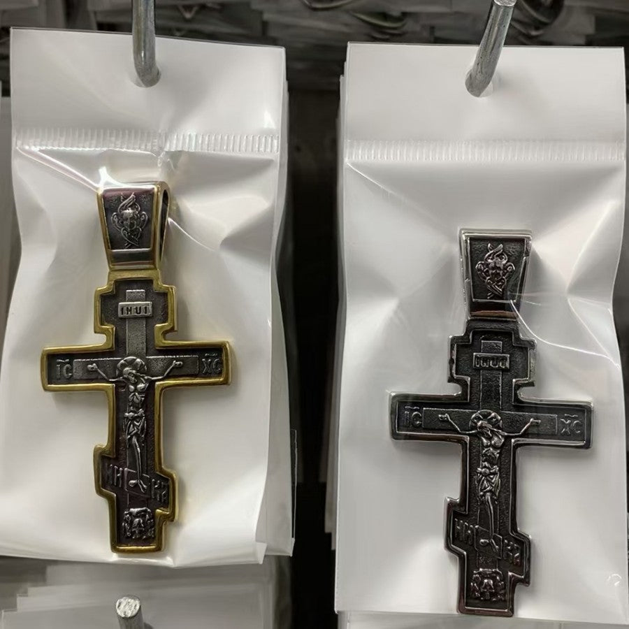 Punk Cross Stainless Steel Men's Pendant Necklace
