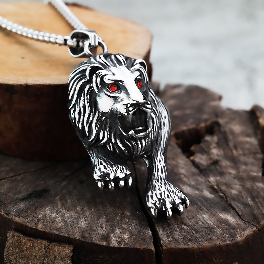 Punk Gem Stainless Steel Men's Pendant Necklace