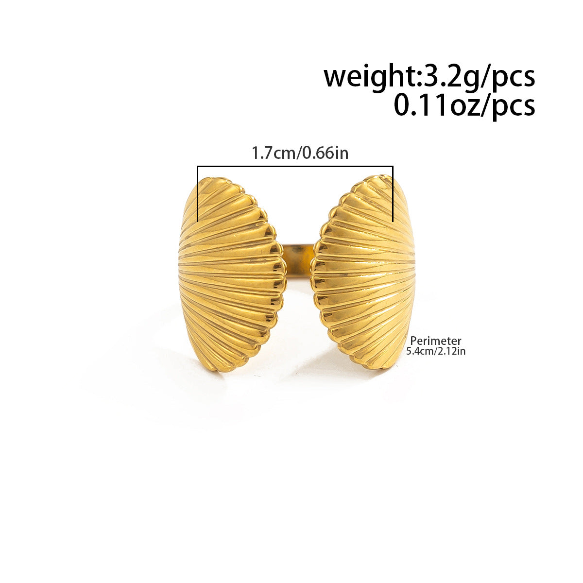 Planderful Stainless Steel Butterfly Ring For Women Vienna Verve Vacation Style Hollow Geometric Opening Jewelry