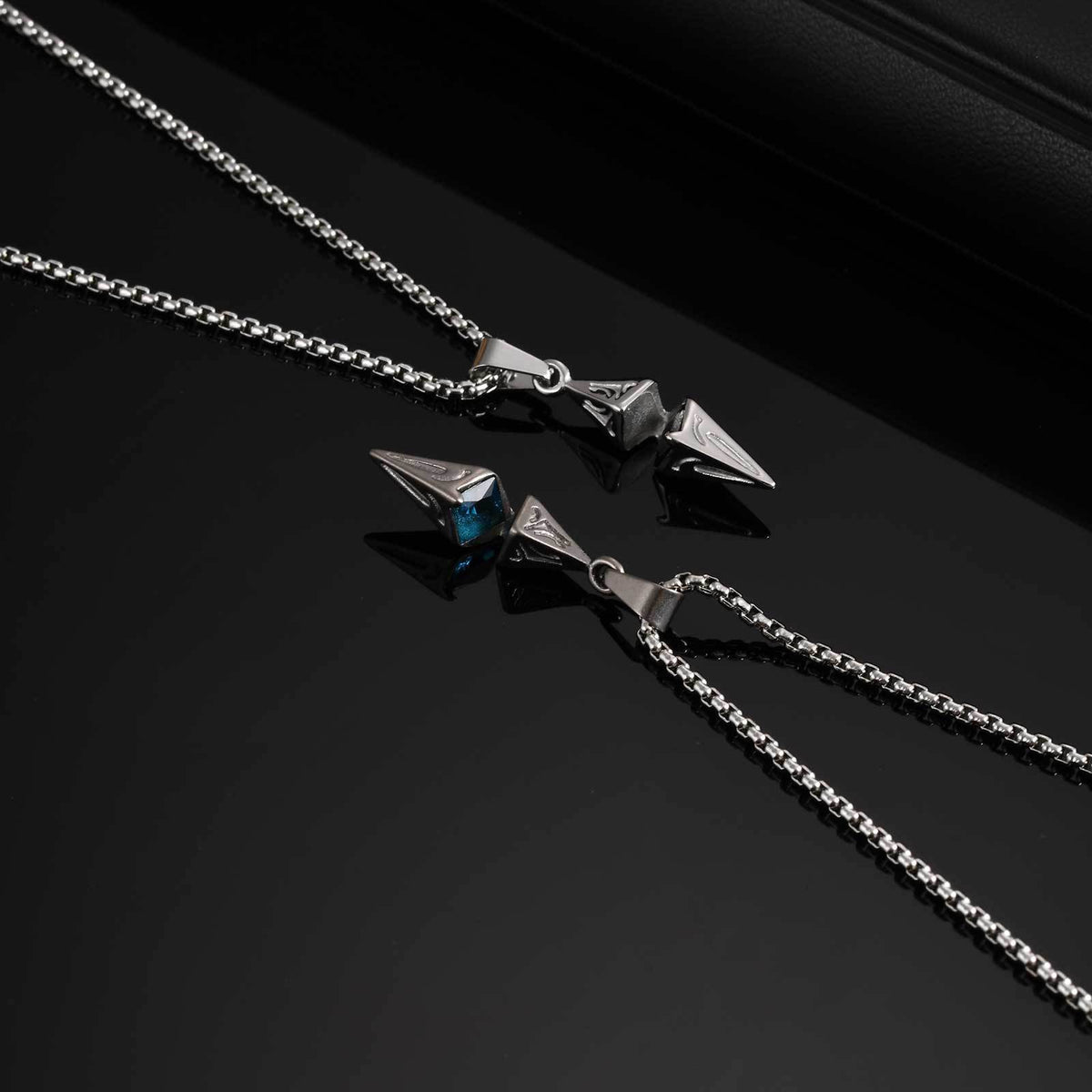 Zircon Pendant — Antiqued or Silver Finish