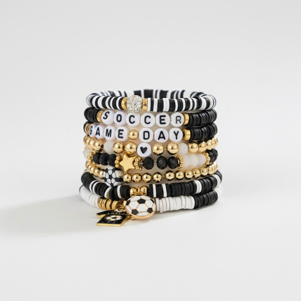Planderful Premium World Cup Football Bracelet Europe United States Stacked Pendant Jewelry For Fans