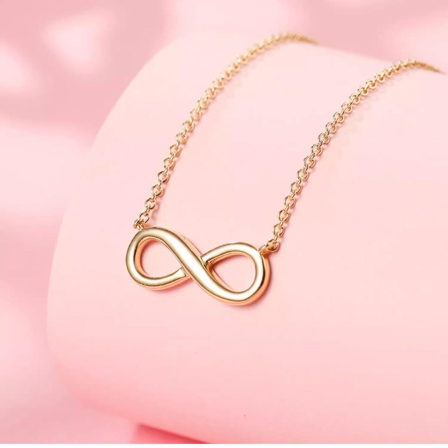 Planderful Jewelry Stainless Steel Necklace Eternal Love Collarbone Chain For Modern Women