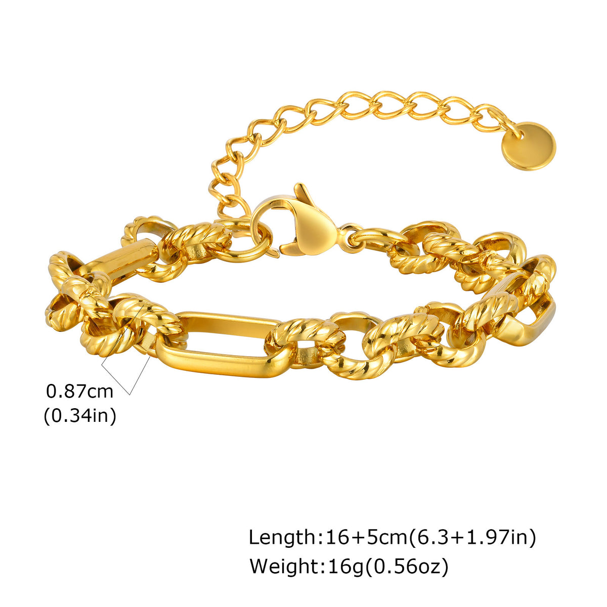 Braided Stainless Steel Bracelet Unisex