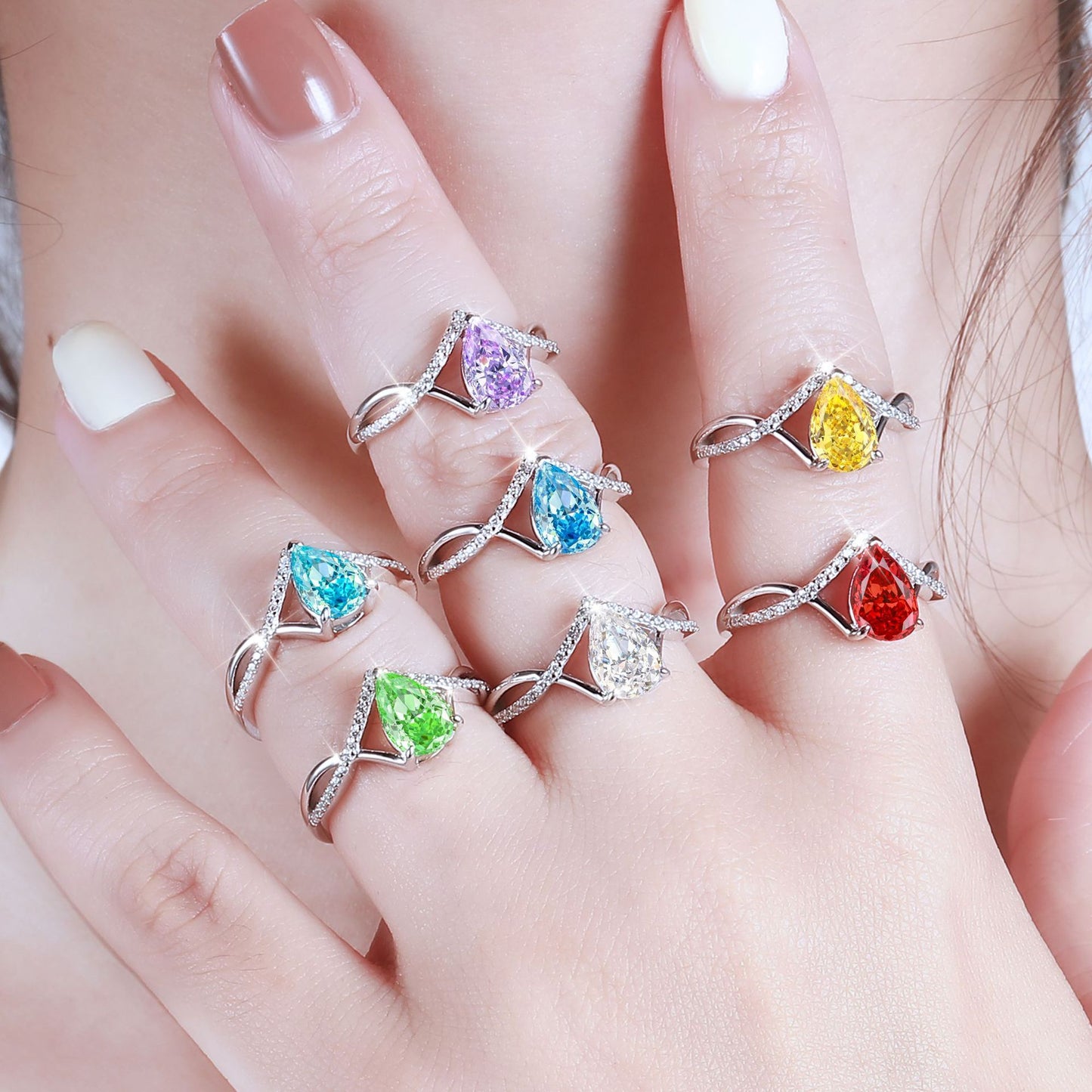 High-End 925 Sterling Silver 1.5ct Ice Flower Cut Ring