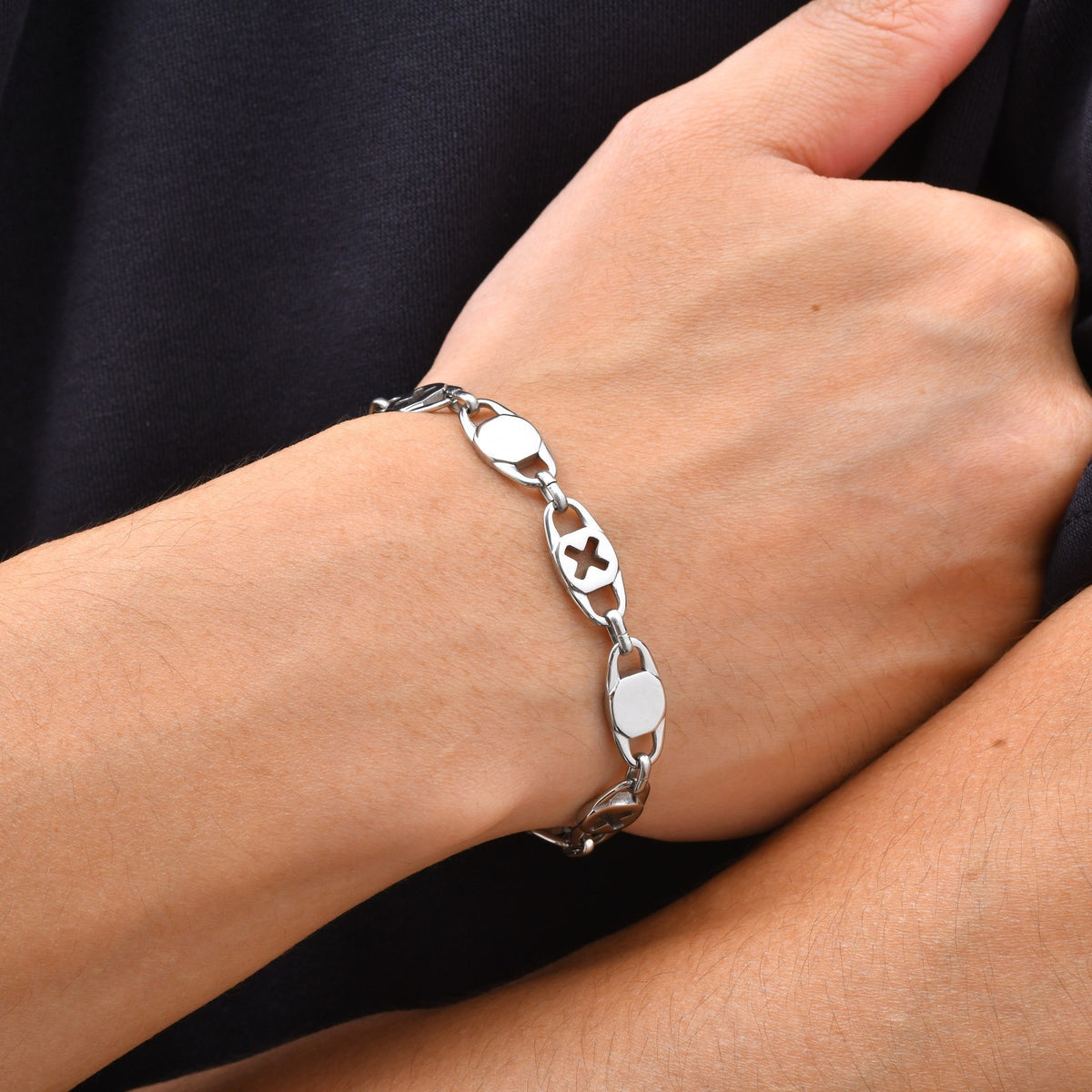 Cross Stainless Steel Bracelet