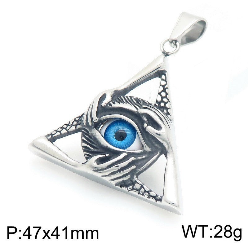 Planderful Nordic Viking Pendant for Men Turquoise Octagram