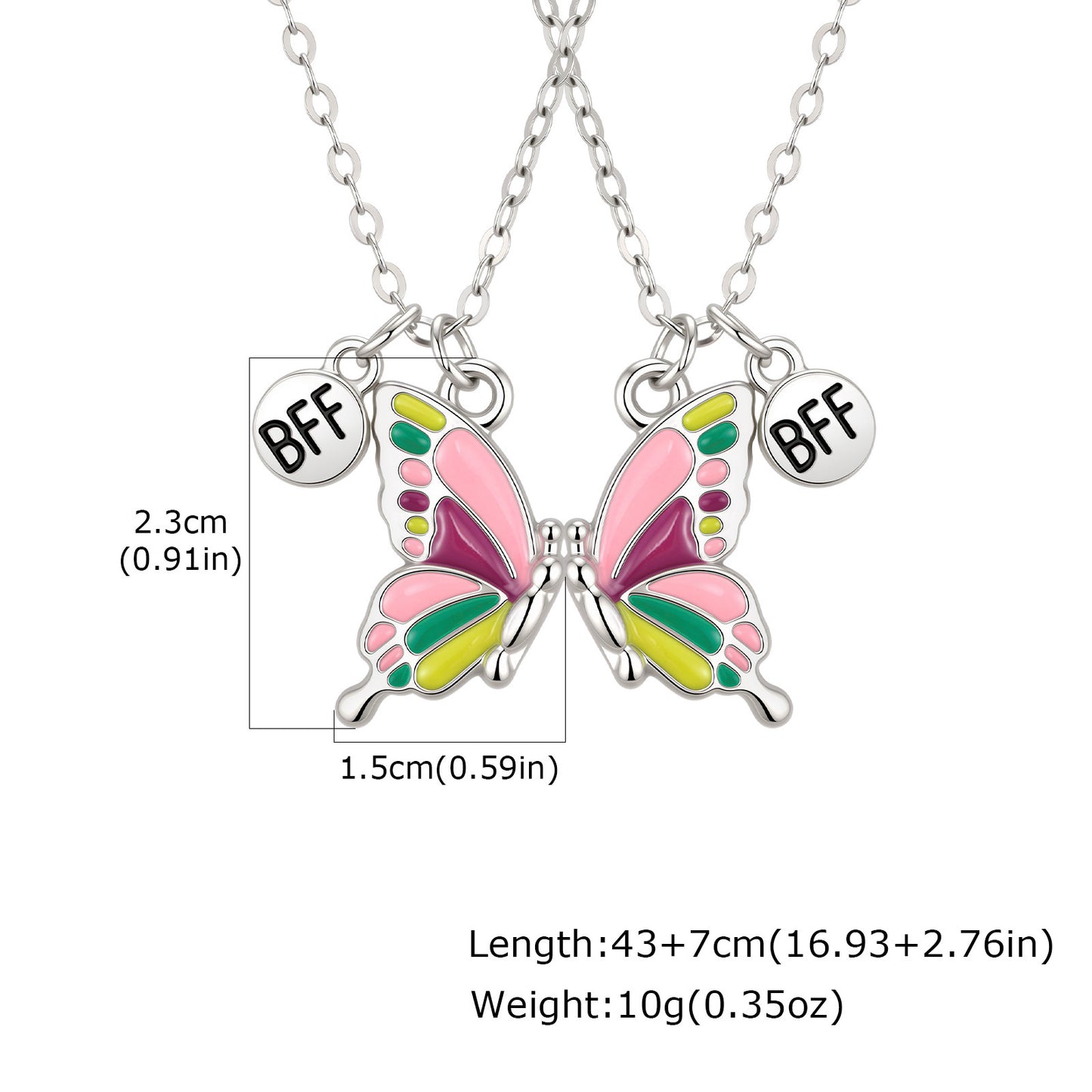 Women's Alloy Strawberry Dopamine Pendant Necklace Two-Piece Set Clavicle Chain