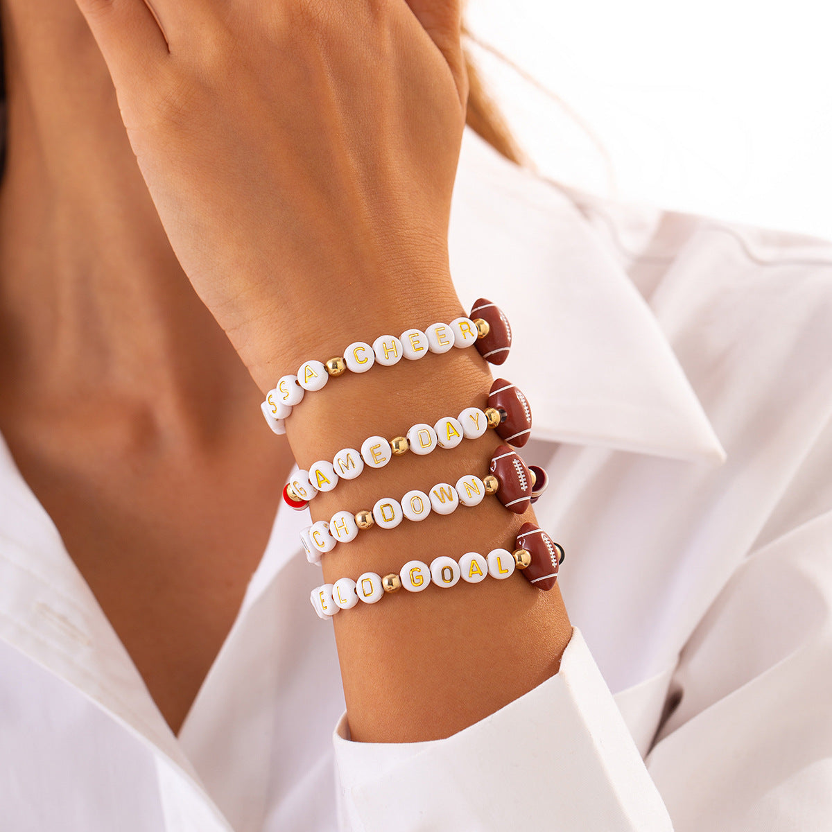 Planderful Vienna Verve Bracelet Set – Stylish Football Pendant Design