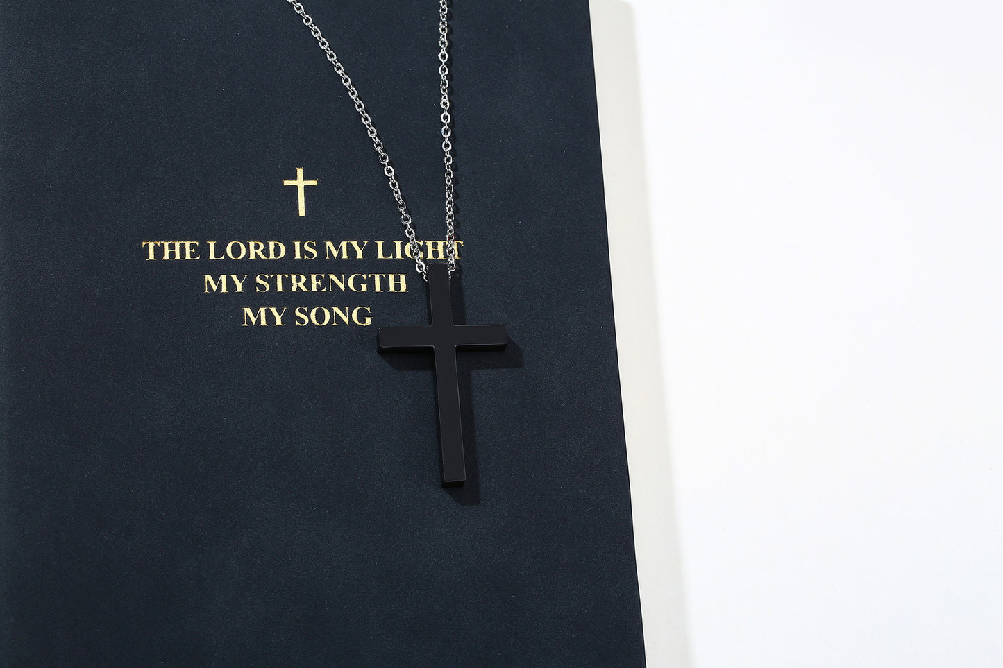 Cross-Border Supply Cross Necklace Stainless Steel Pendant