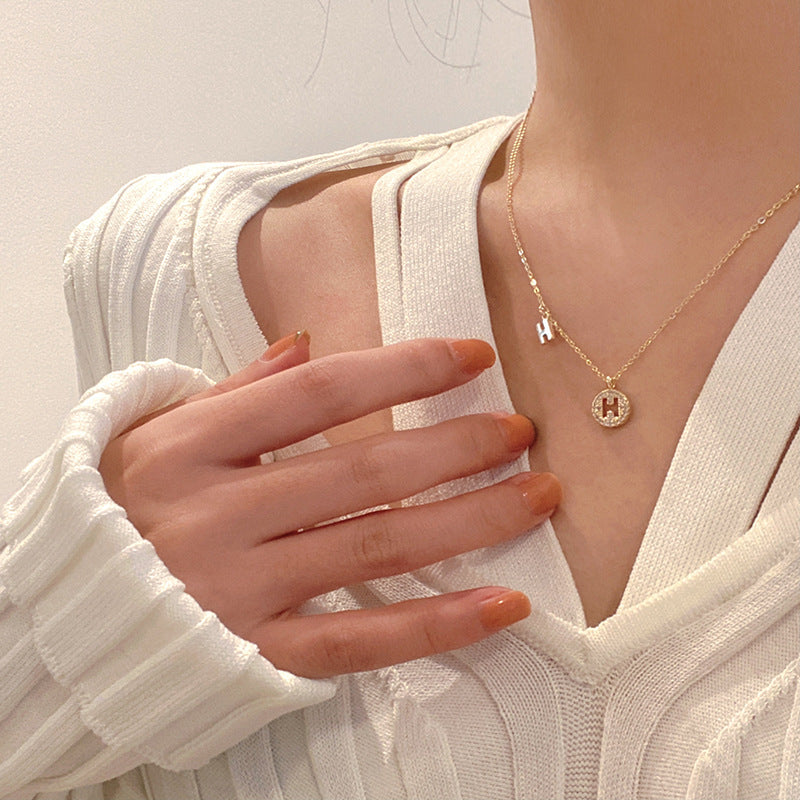 H Letter Choker Necklace