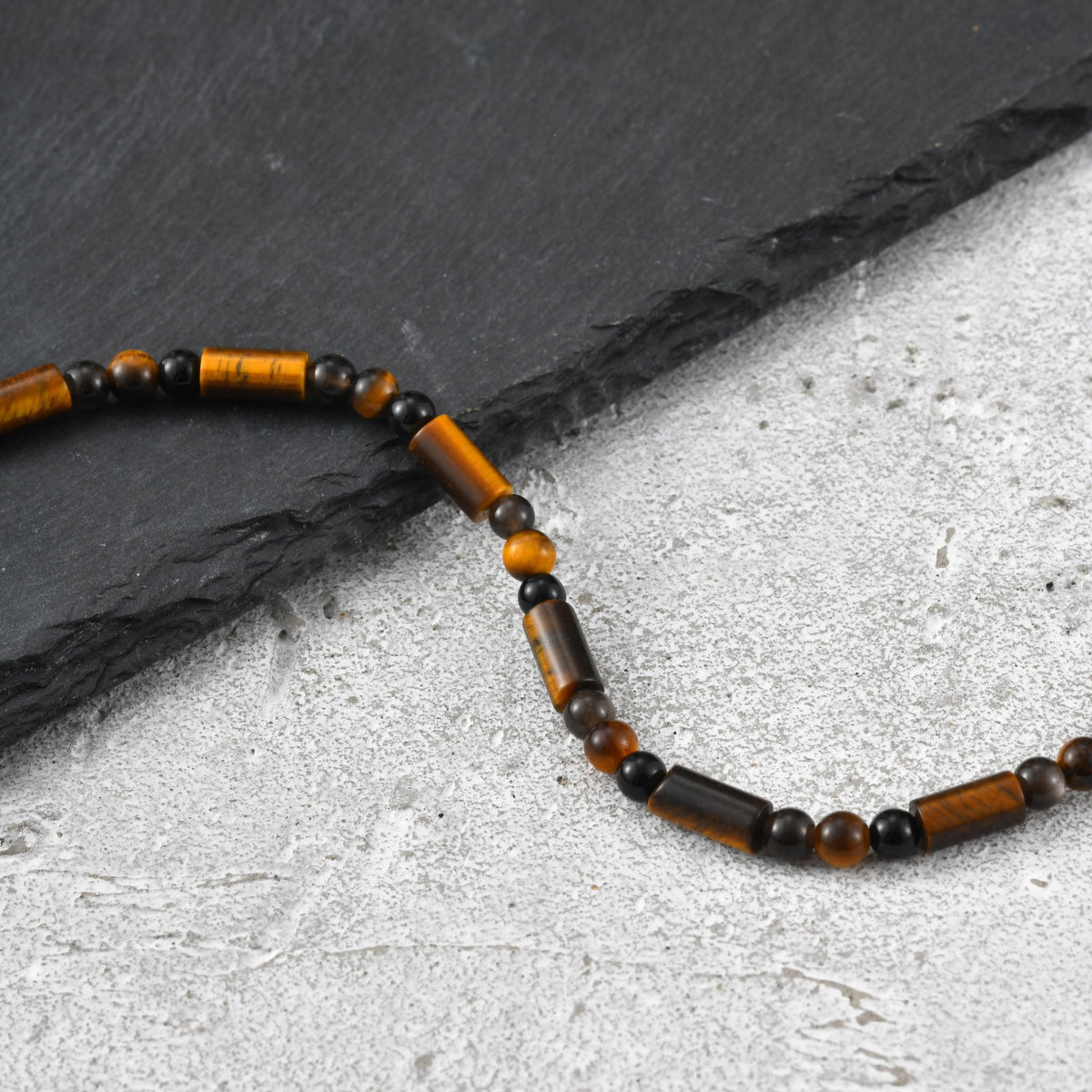 Tiger's Eye Vintage Black Stainless Steel Bracelet