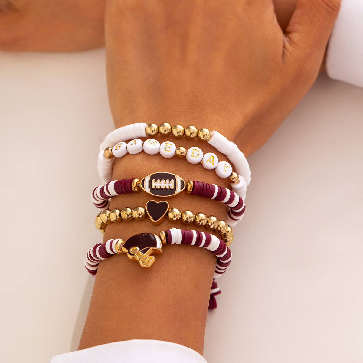 Planderful Vienna Verve Bracelet Set – Stylish Football Pendant Design