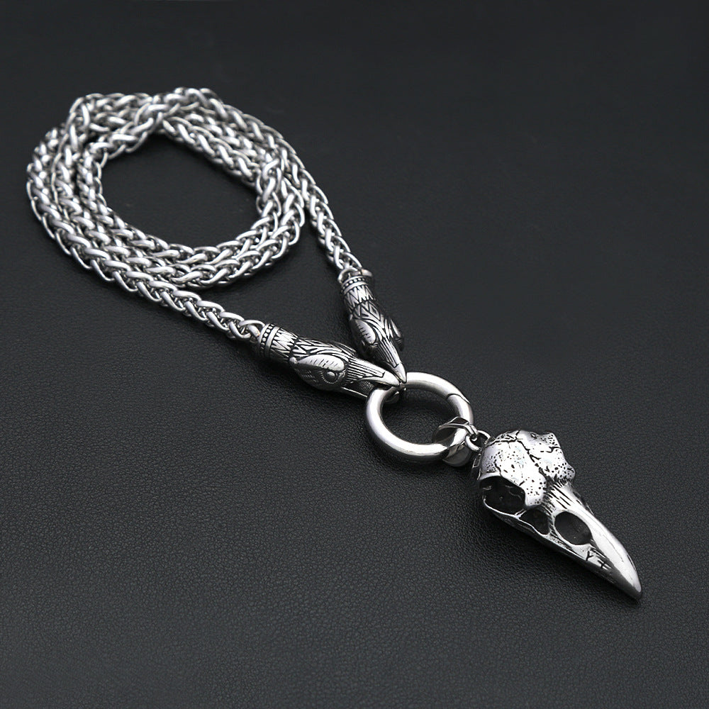 Skull Viking Stainless Steel Men's Pendant Necklace