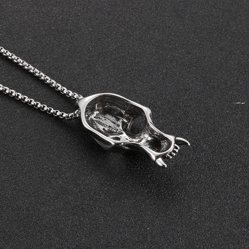 Dark Ghost Skull Pendant with Punk Vibes for Men