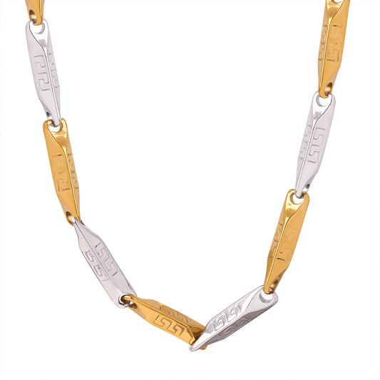 Cold Style Gold-Plated Necklace Jewelry with Titanium Steel - Fashionably Versatile