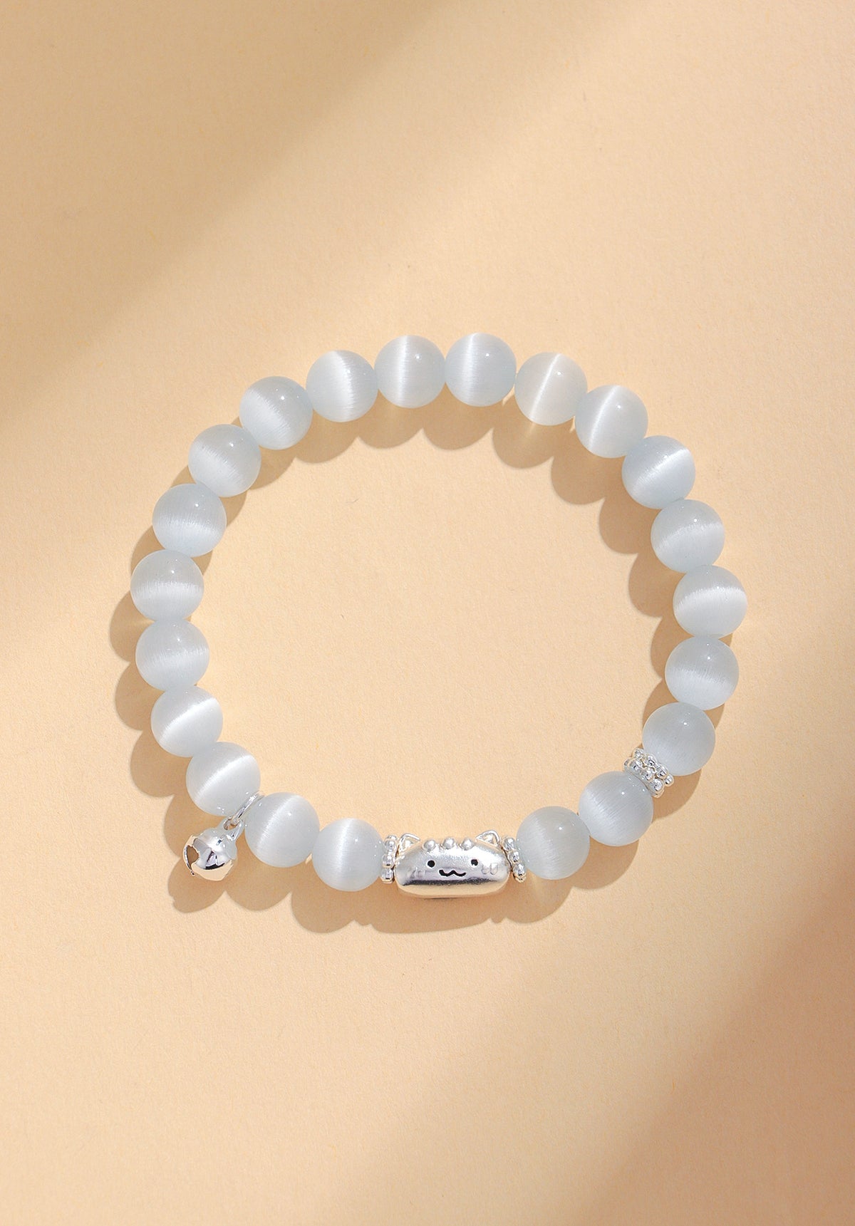 999 Silver Agate Cat Bracelet