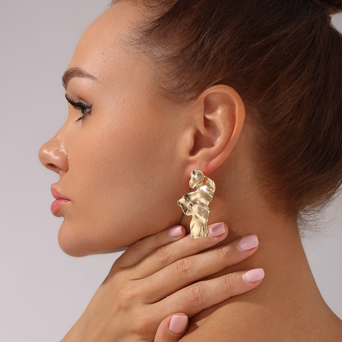 Planderful Vienna Verve Earrings – Unique Irregular Liquid Glossy Design