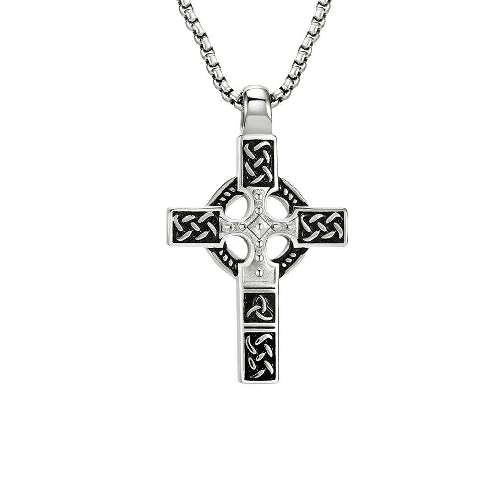 1. Planderful Celtic Knot Necklace in Stainless Steel with Personalized Engraving for Men Gift