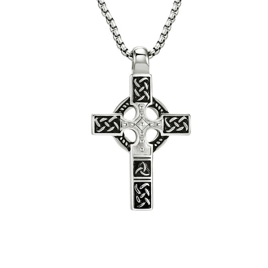 1. Planderful Celtic Knot Necklace in Stainless Steel with Personalized Engraving for Men Gift