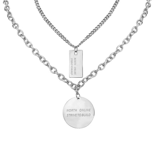 Titanium Steel Necklace Planderful Unisex Elegant Chain