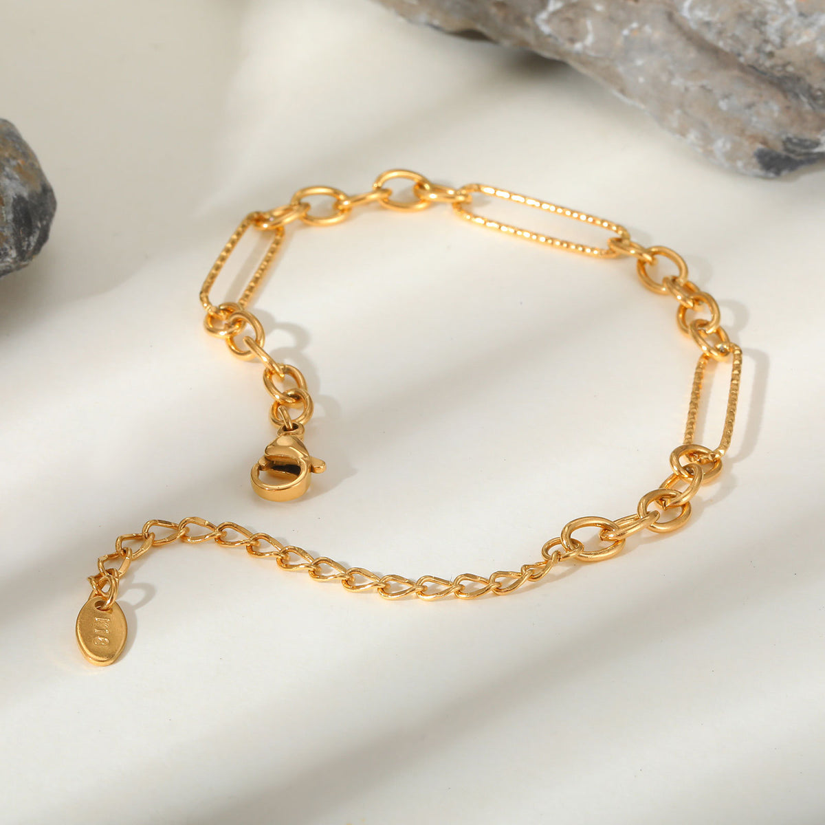 Stainless Steel Handmade Chain Necklace Bracelet Gold Women's