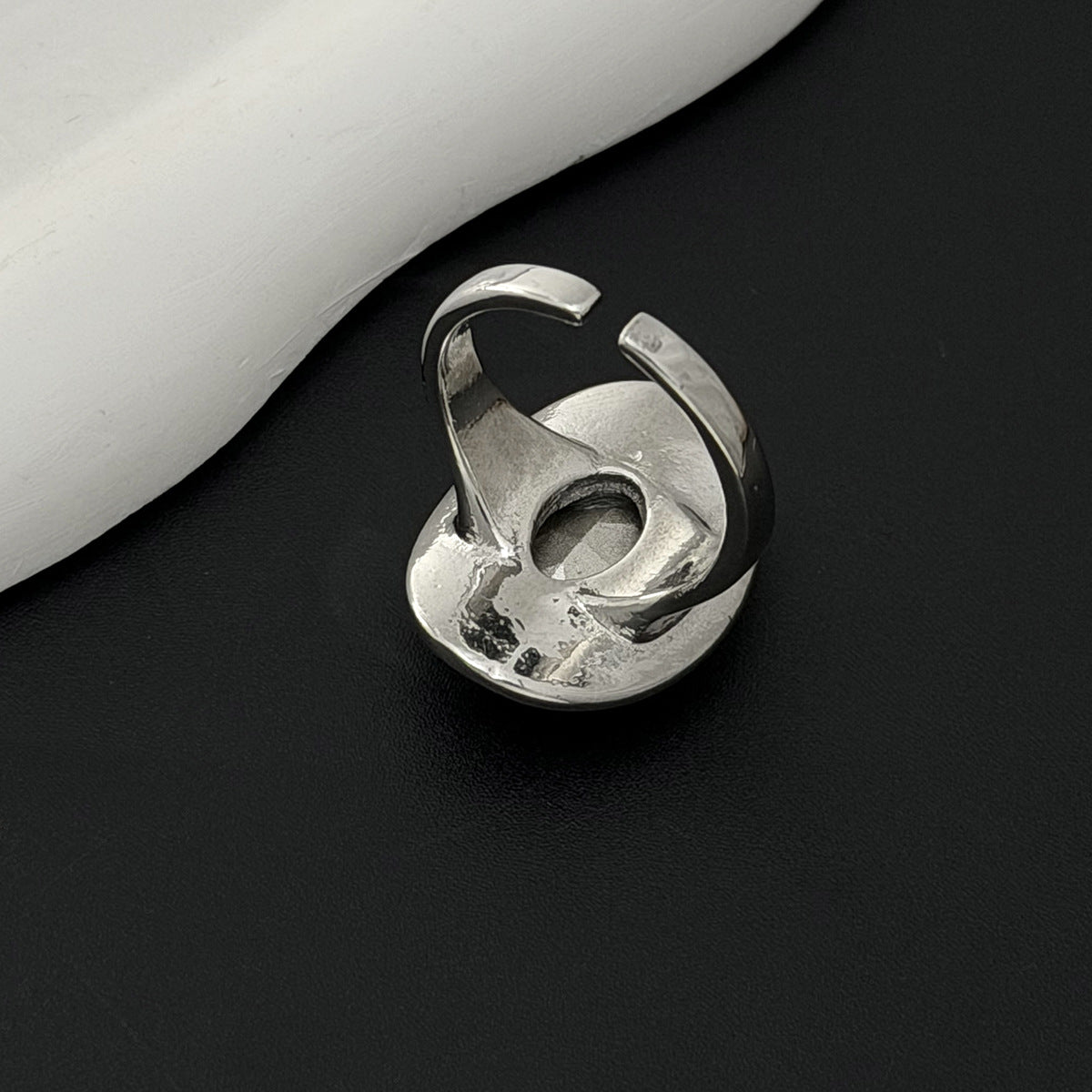Planderful Zircon Ring Open Ring Pink Spice Girl Style For Bold Women Statement Hand Jewelry