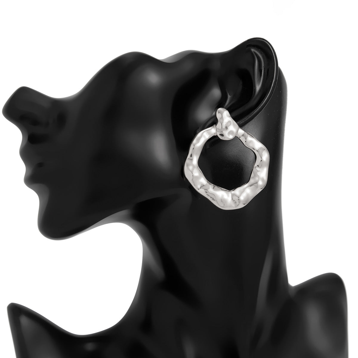Planderful Vienna Verve C Shaped Geometric Earrings Exaggerated Irregular Statement Ear Jewelry for Women