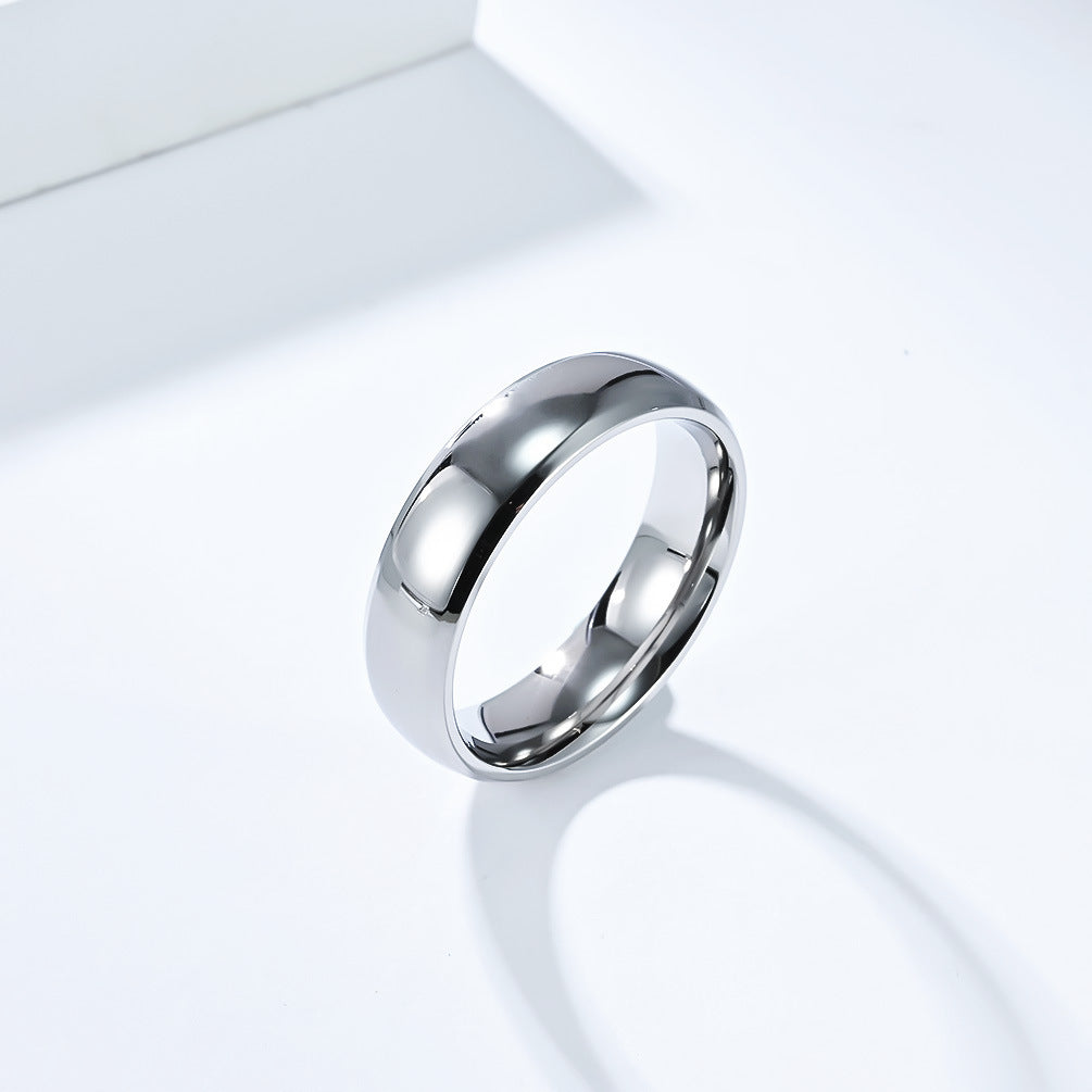 Planderful Everyday Genie Two Tone Titanium Steel Ring For Men Glossy Modern Jewelry