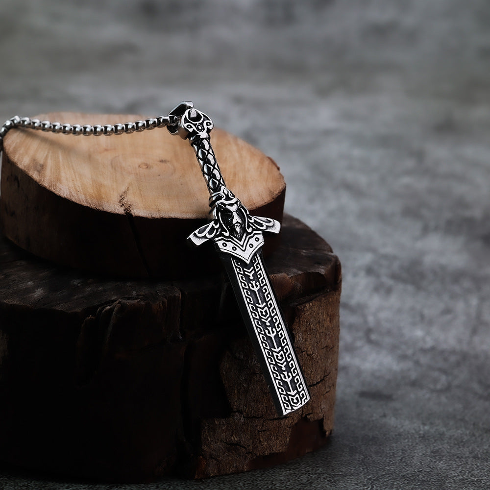 Viking Personality Odin Double Sided Sword Pendant Jewelry