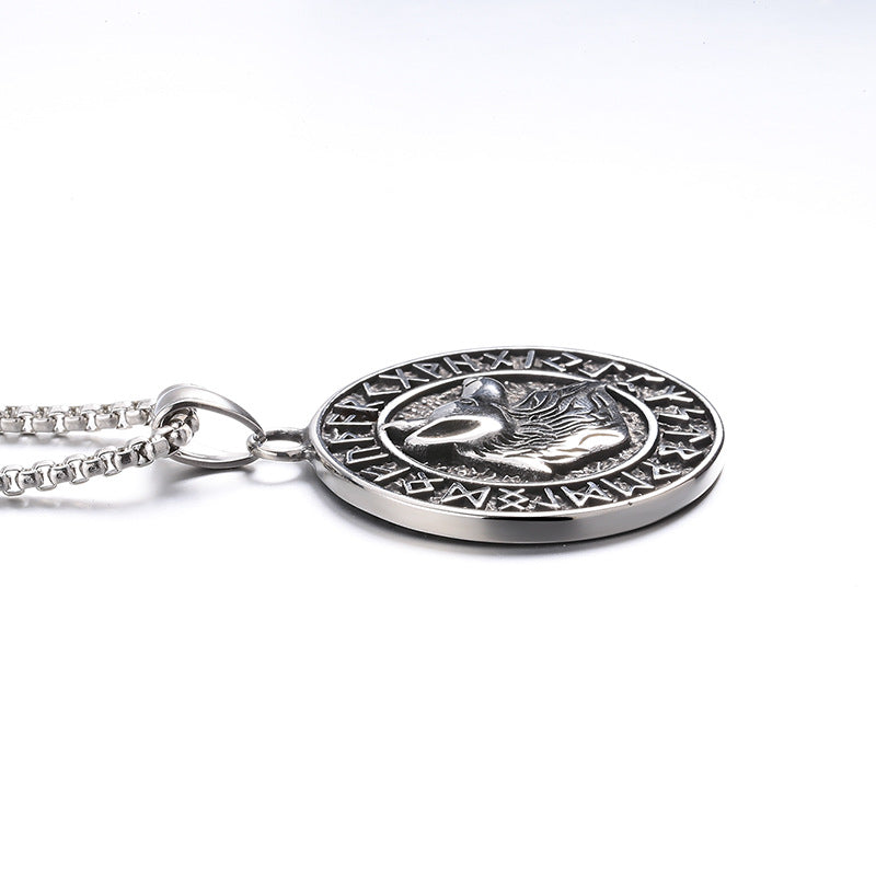 Steel Necklace - Luxury Wolf Head Pendant
