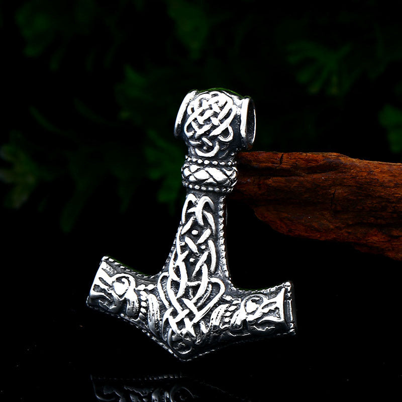Titanium Steel Nordic Viking Pendant for Men - European and American Retro Fashion Accessory