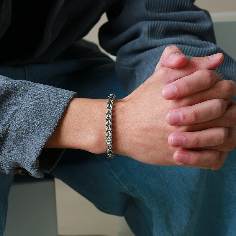 European And American Hip-Hop Stainless Steel Men's Bracelet