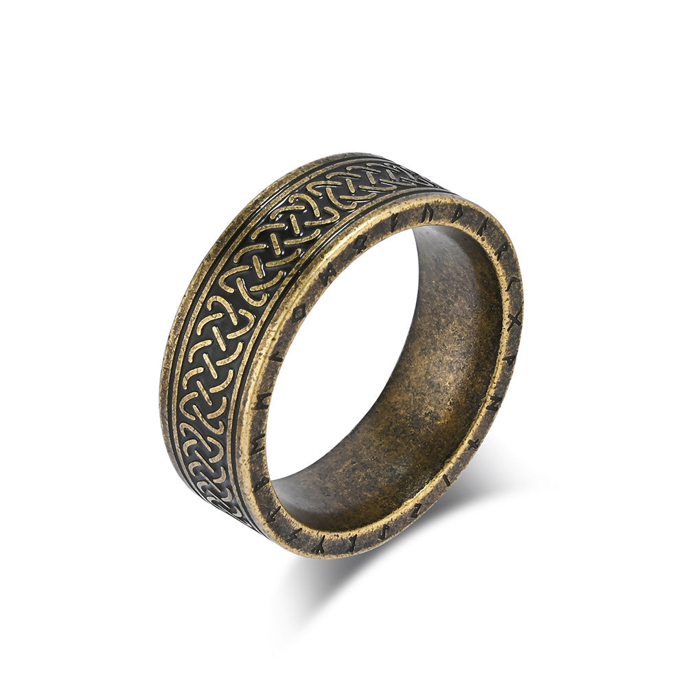 Steel Ring – Vintage Nordic Viking Celtic Knot