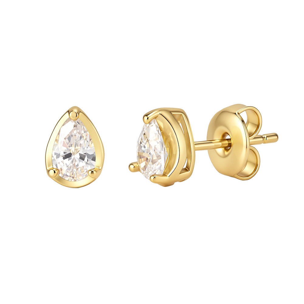 Specially For Water Drop Zircon Stud Earrings 925 Sterling Silver