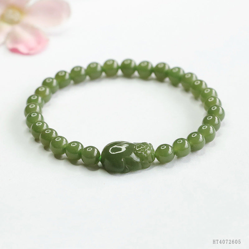 Hetian Jade Pixiu Bracelet