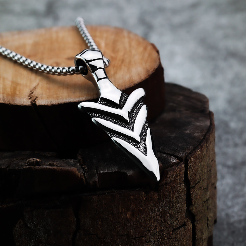 Cross-Border Viking Spear Arrow Pendant Jewelry for Men