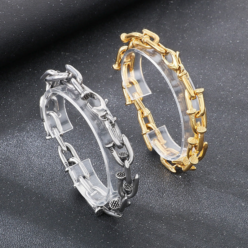 Nail Bracelet For Men Punk Style Planderful Everyday Genie