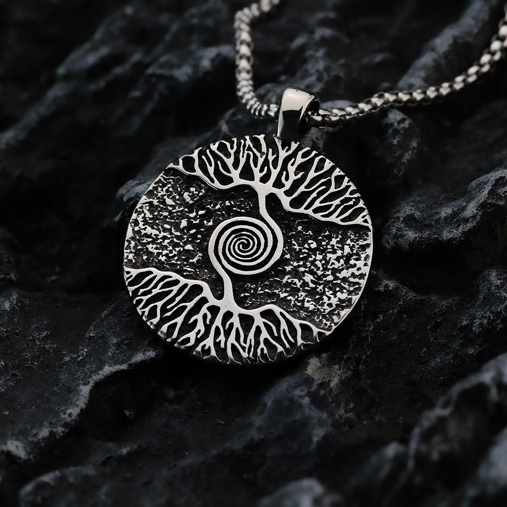 European And American Retro Stainless Steel Viking Pendant Necklace