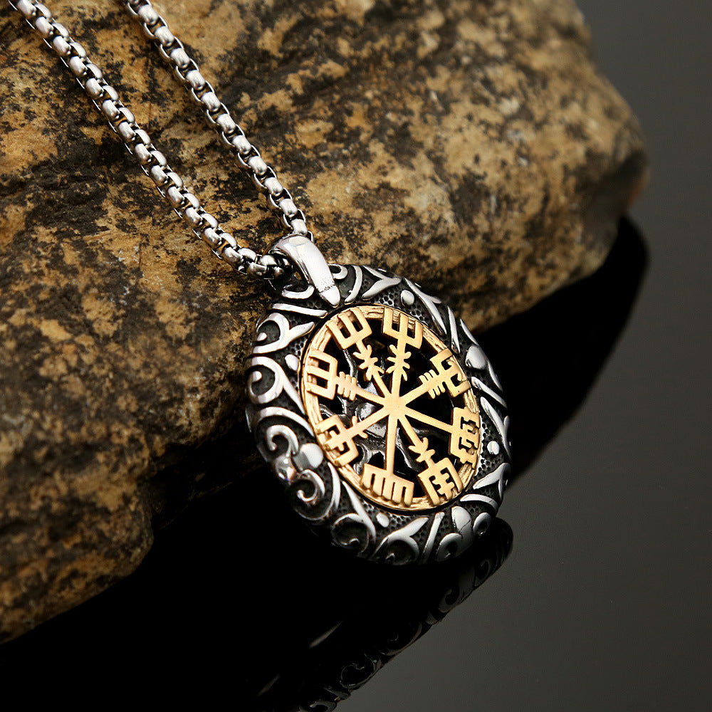 Foreign Trade New Jewelry Men's Viking Necklace Retro Pendant