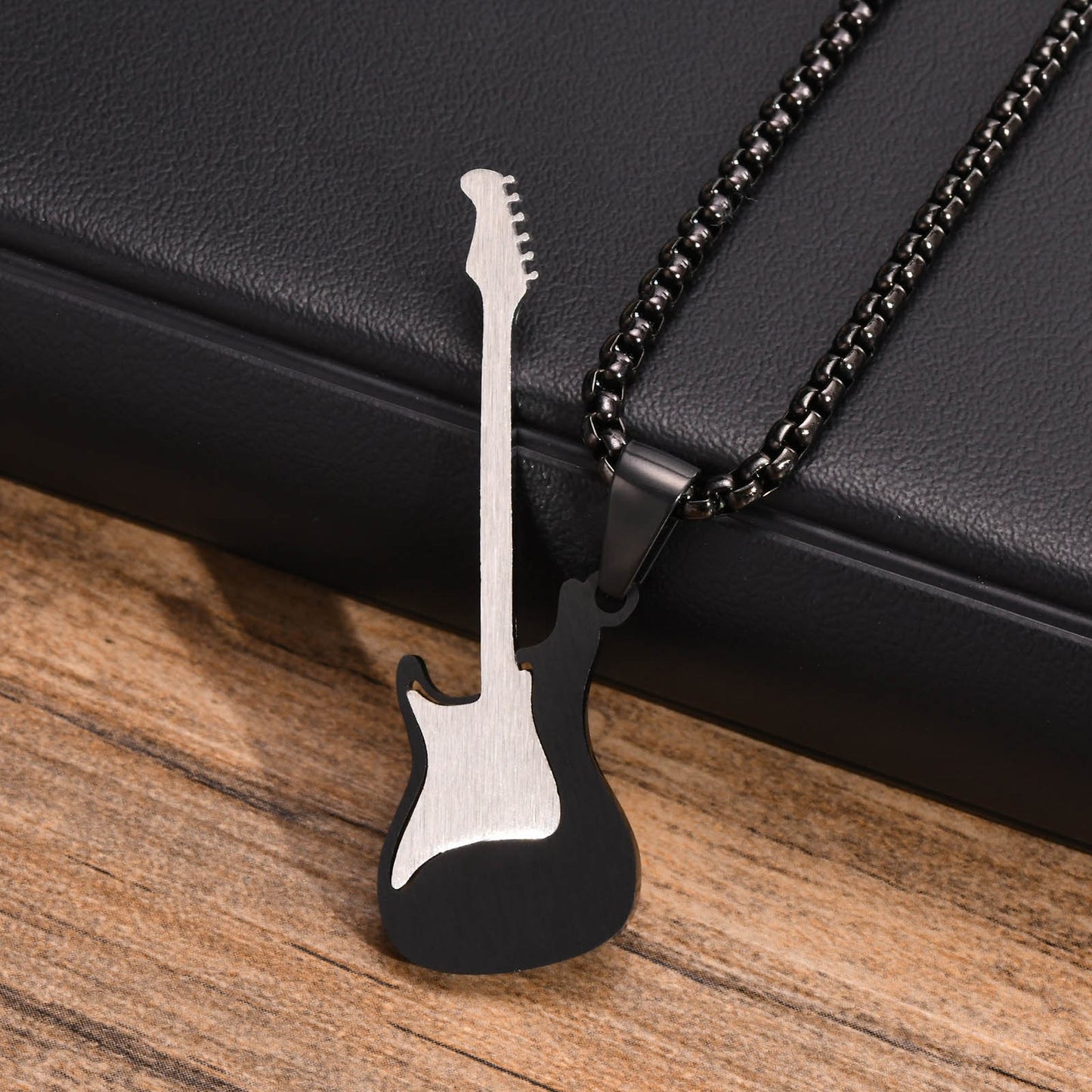 European And American Titanium Steel Jewelry Guitar Pendant