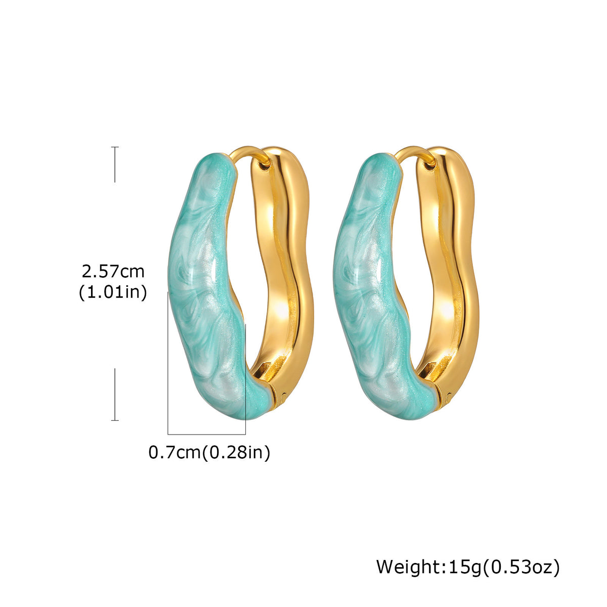 Sculptural Enamel Hoop Earrings — 3 Styles