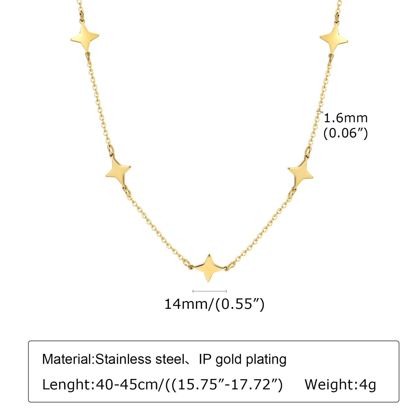 Stainless Steel Versatile Simple Collarbone Chain Gold Necklace