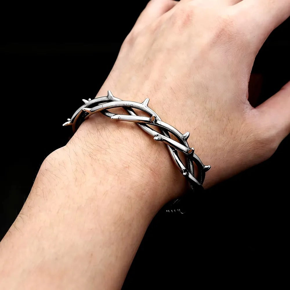 Gothic Crown Stainless Steel Men's Bracelet