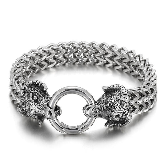 Celestial Steel Bracelet for Men - Zodiac Inspired Fashion Accessory