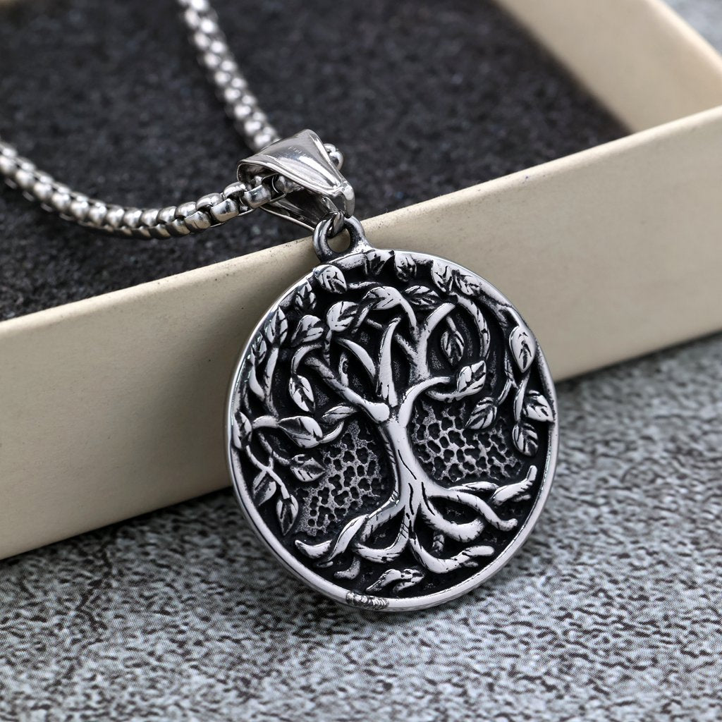 Planderful Unisex Tree of Life Pendant Necklace Retro
