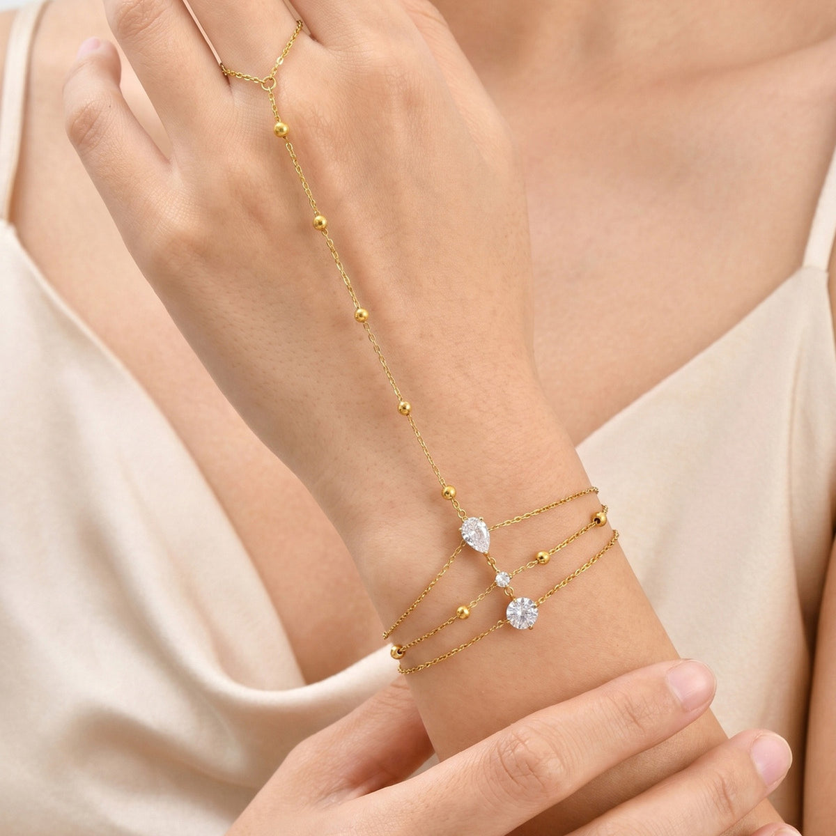 Zircon Stainless Steel Bracelet for Women