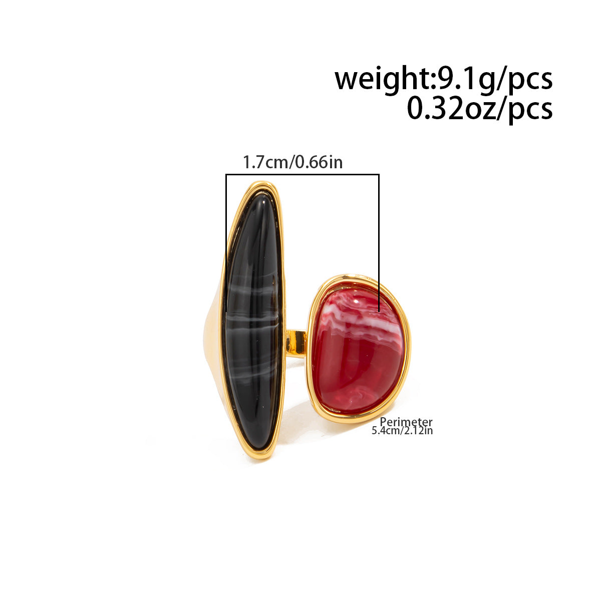 Planderful Vienna Verve Geometric Opening Ring For Women Bold Statement Jewelry Chic