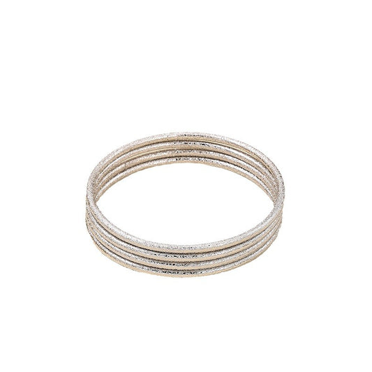 Wholesale 4-Piece Matte Texture Ring and Bracelet Set for Women